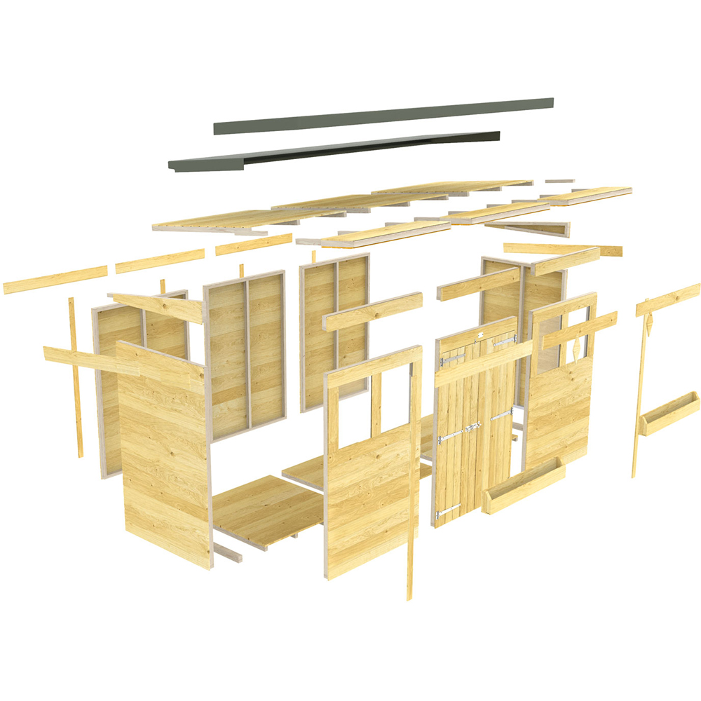 DIY Sheds 12 x 5ft Tongue and Groove Timber Pent Summer Garden Shed Image 3