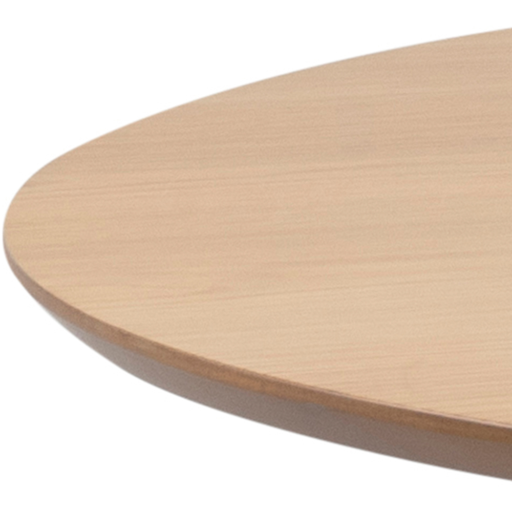 Furniture To Go Roxby Oak and Black 4 Seater Round Dining Table Image 4
