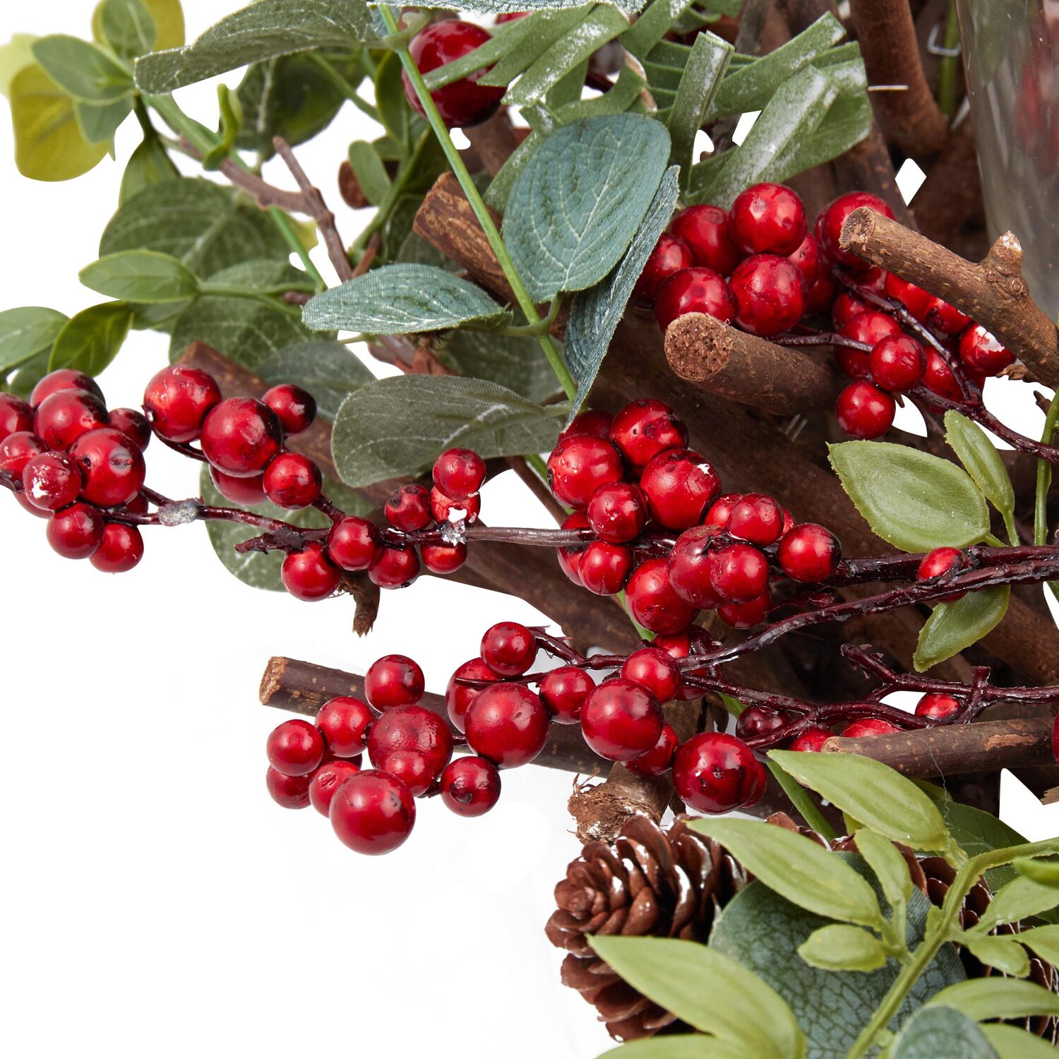 Red Berry Candle Holder - Green Image 3