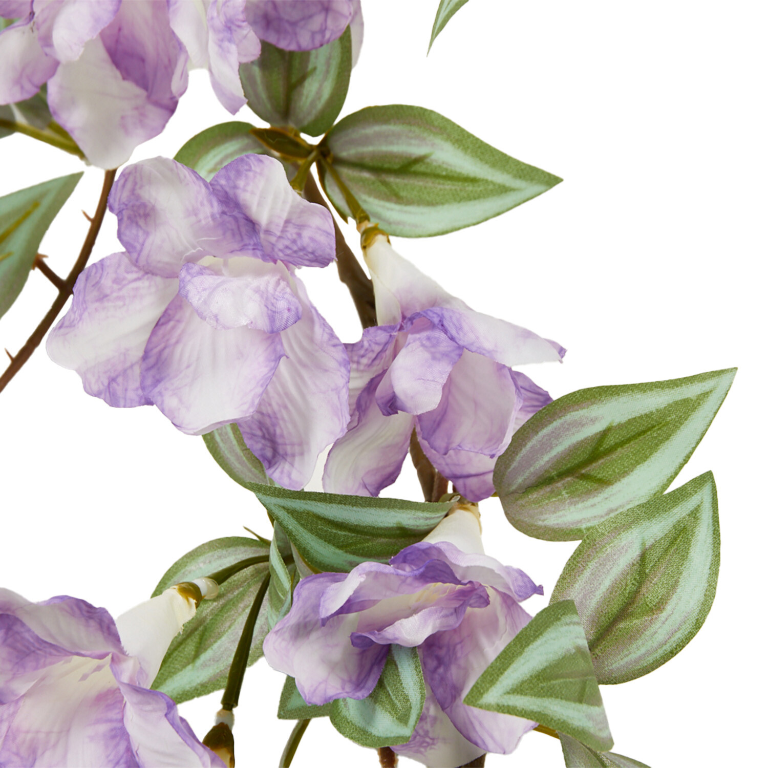 Morning Glory Garland - Green and Purple Image 5