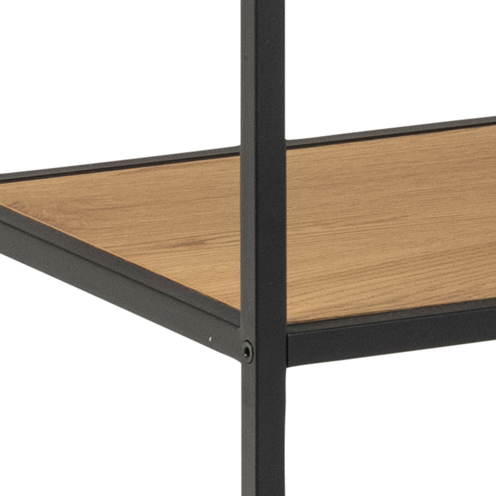 Furniture To Go Seaford Black and Oak 4 Shelf Bookcase Image 6