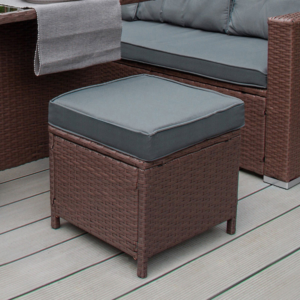 Jardi 9 Seater Brown Rattan Outdoor Corner Sofa Set Image 5