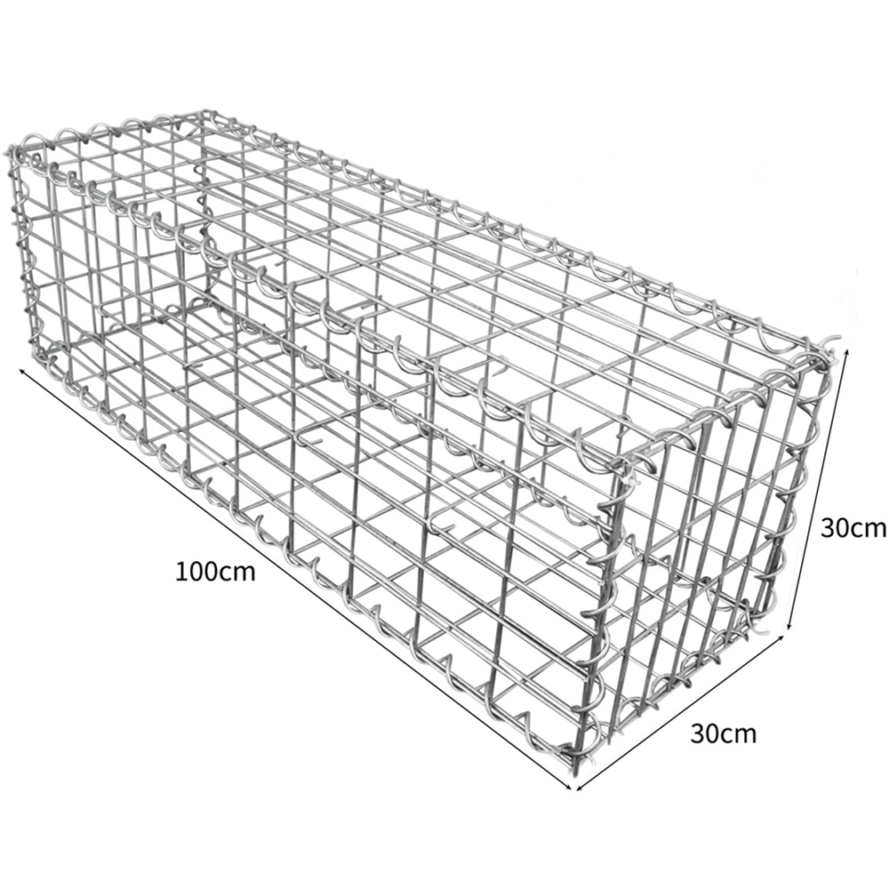 MonsterShop Gabion Basket 100 x 30 x 30cm 3 Pack Image 5