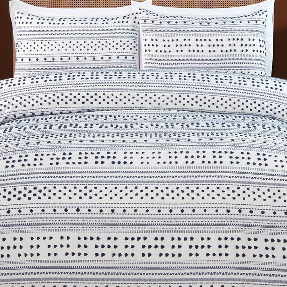 Berkley Duvet Set Navy and White King Image 6