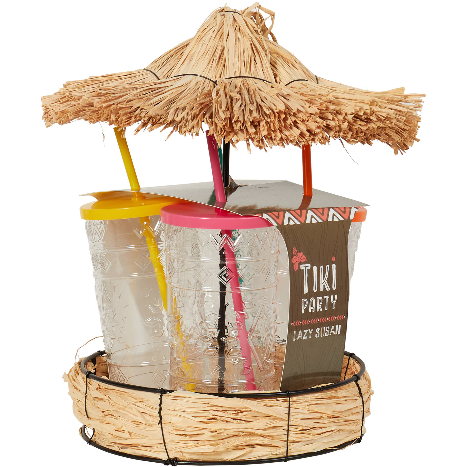 Tiki Party Lazy Susan - Natural Image 2