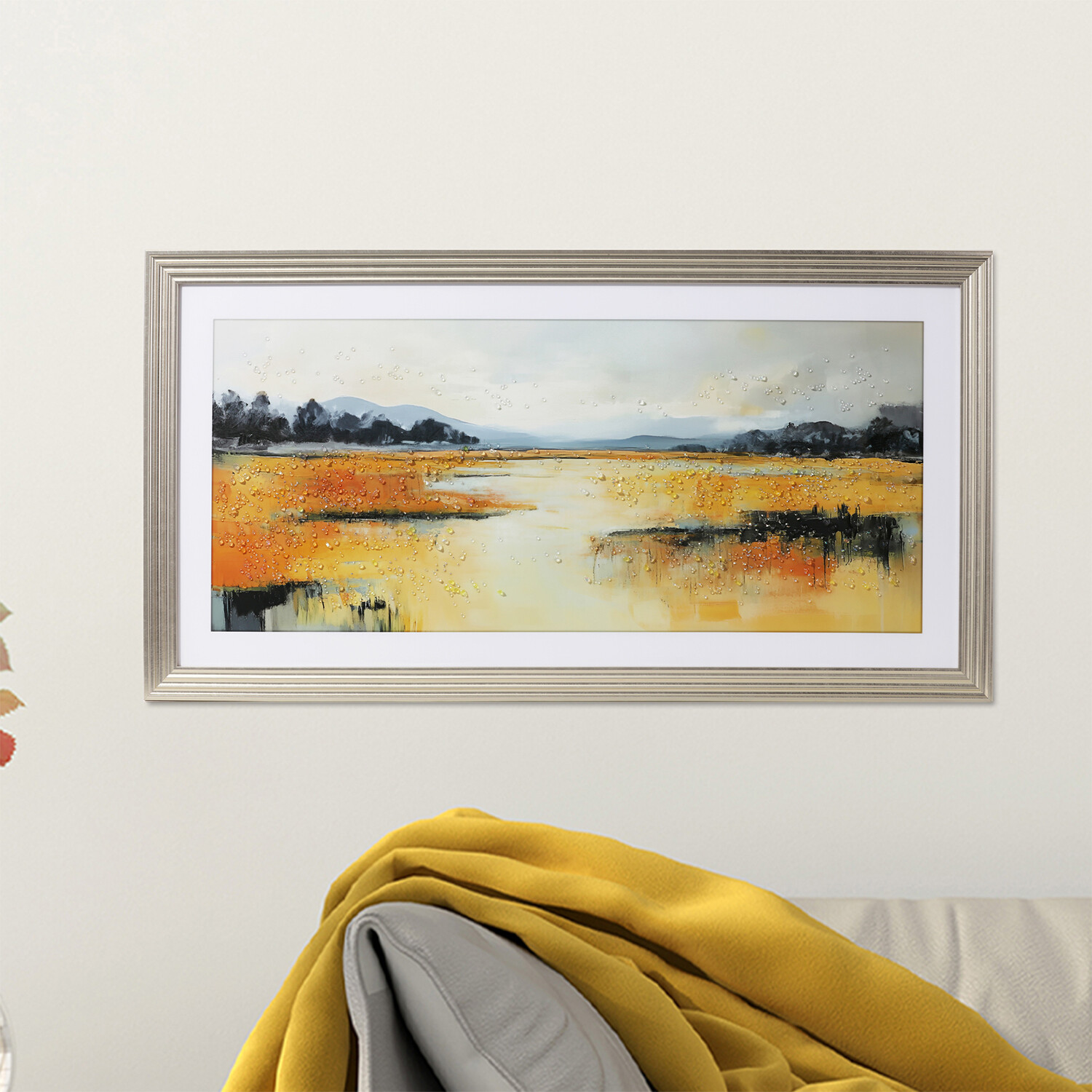 Vibrant Marshland Crystal Framed Art Multicolour Image 2