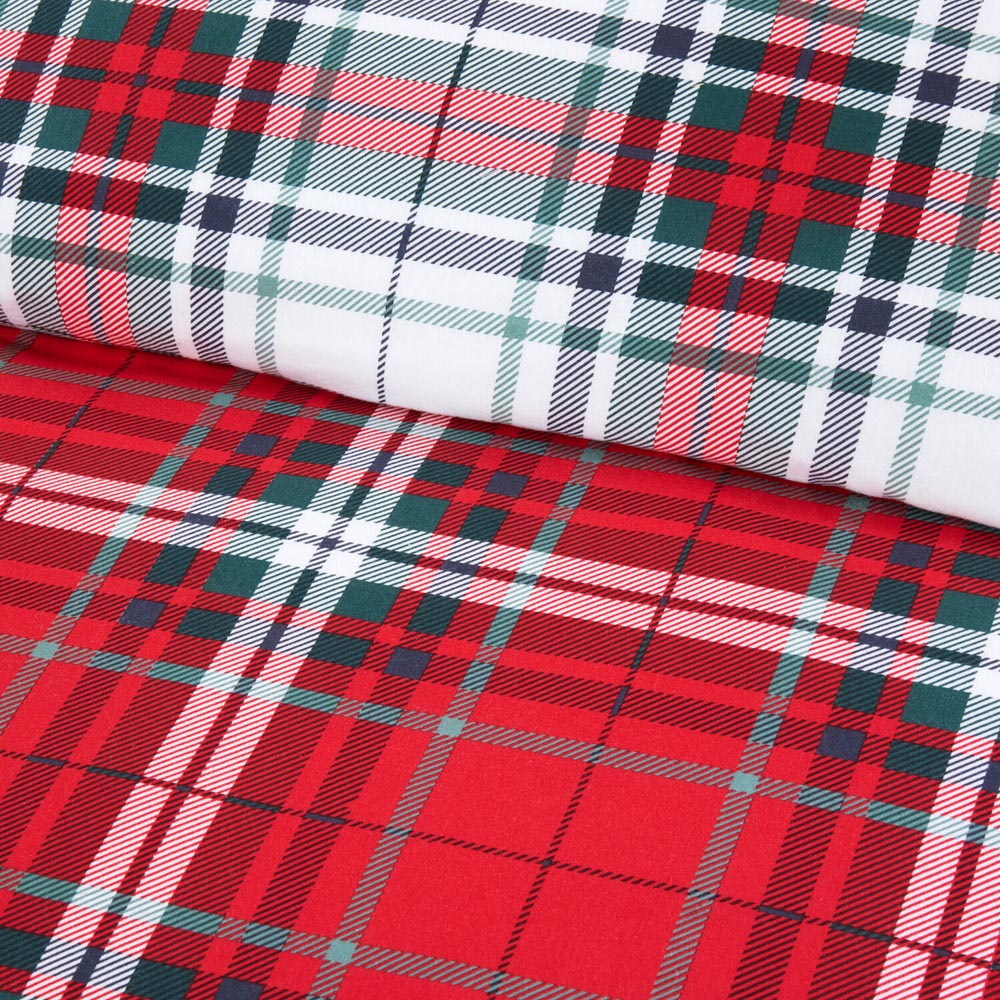 Christmas Tartan Red Duvet Set  - Red / Double Image 4