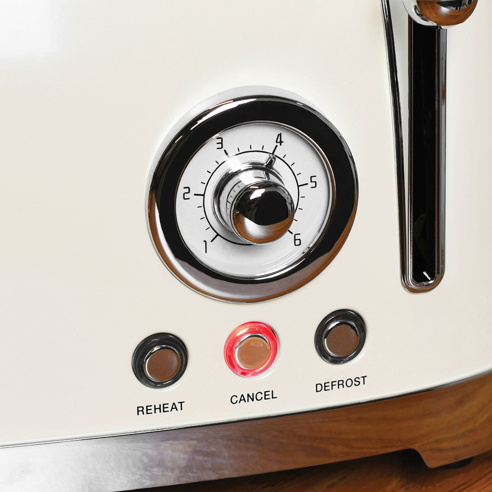 Retro 4 Slice Toaster Cream Image 4