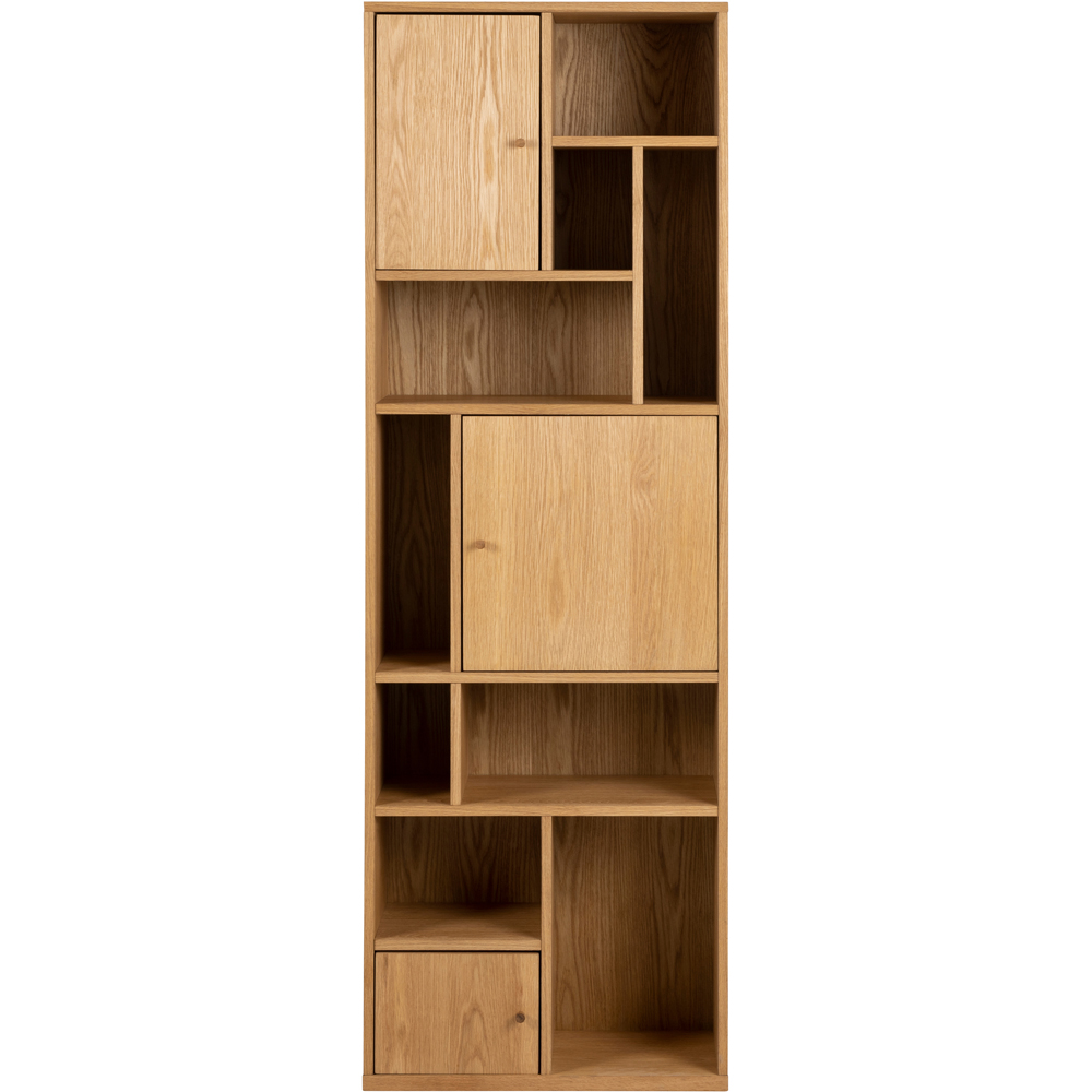 Furniture To Go Rangoon Oak 3 Door 9 Shelf Bookcase Image 2