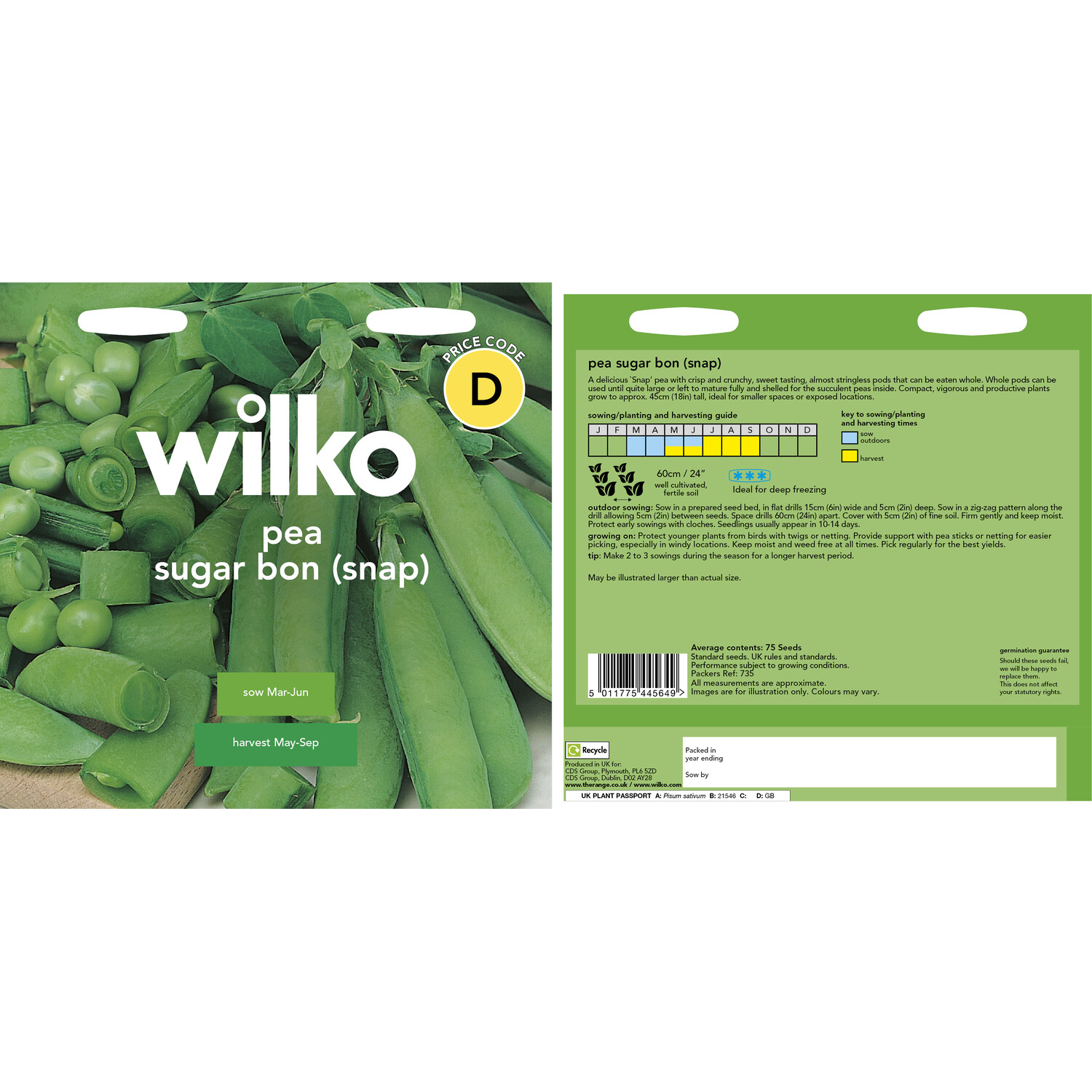 Pea Sugar Bon Seeds Image 3