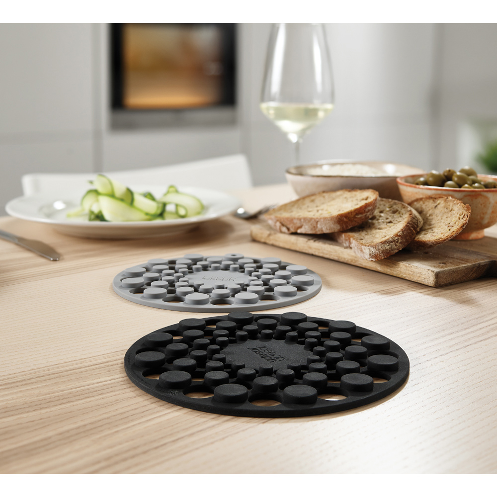 Joseph Joseph Spot-On 2 Piece Grey Silicone Trivet Image 2