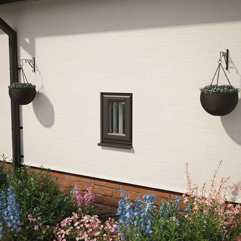 Crystal Black and White Top Hung Opener Clear Double Glazed Window 440 x 610mm Image 2