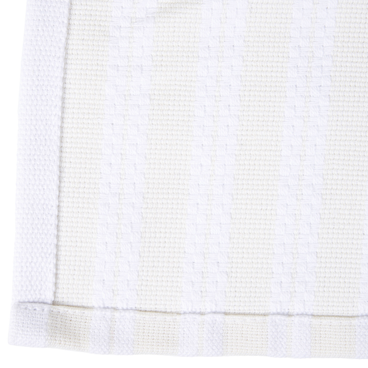 Pack of 3 Basket Weave Tea Towels - Cream Image 5