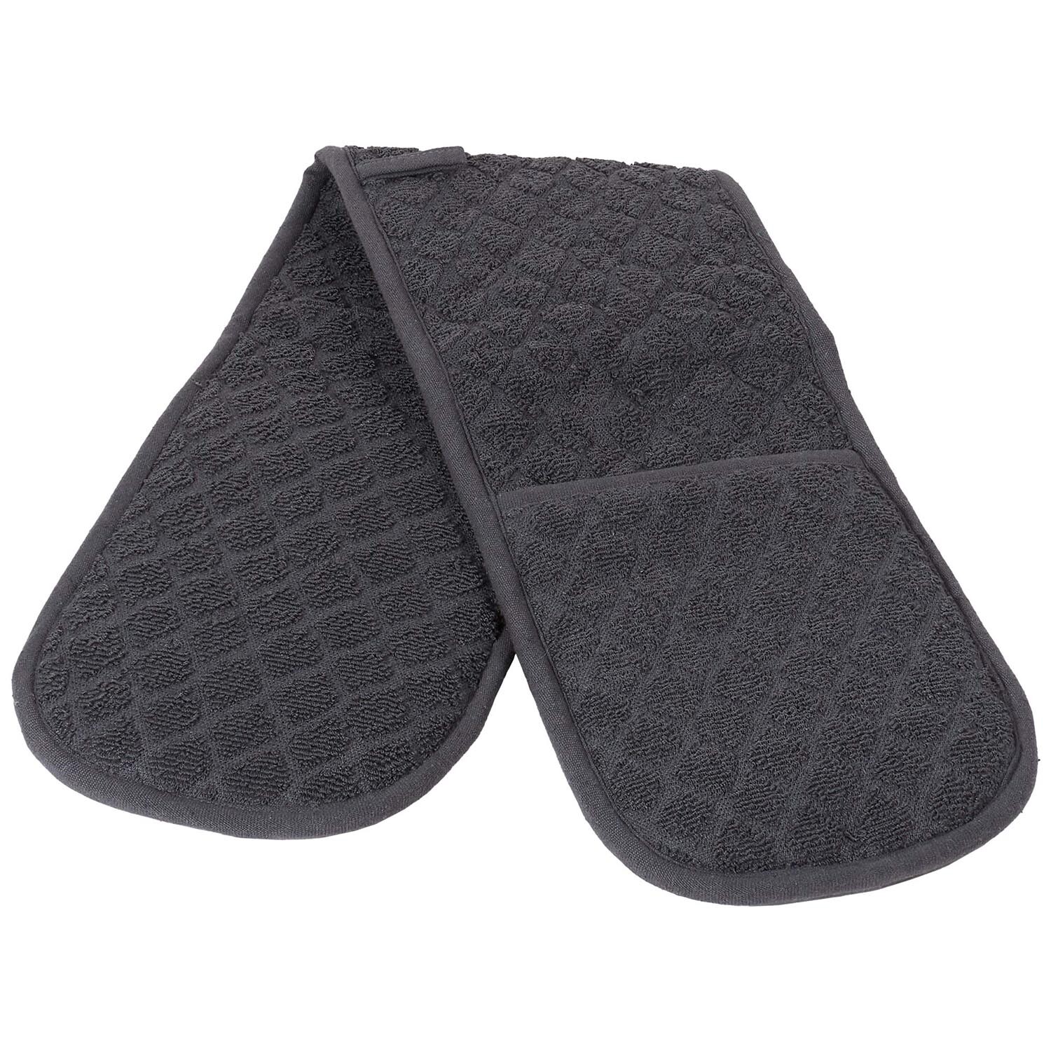 Divante Dobby Terry Double Oven Glove - Dark Grey Image 4