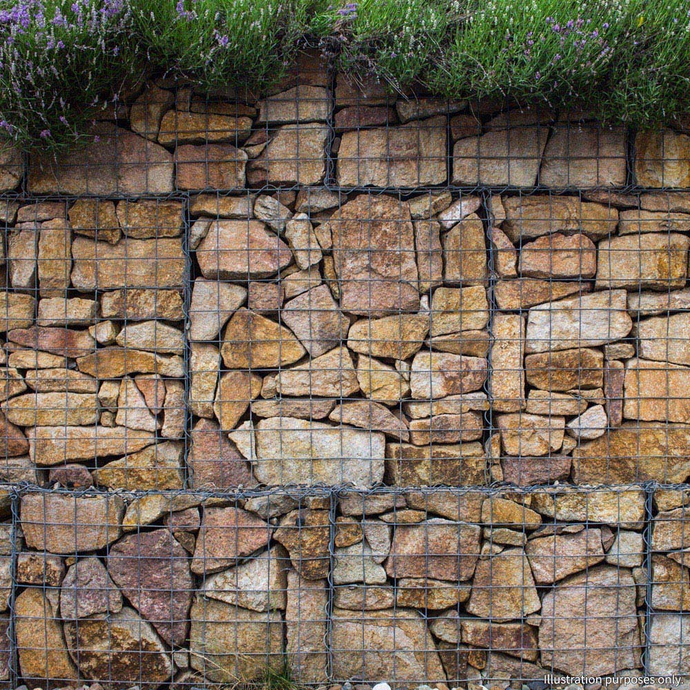MonsterShop Gabion Basket 100 x 30 x 30cm 3 Pack Image 2