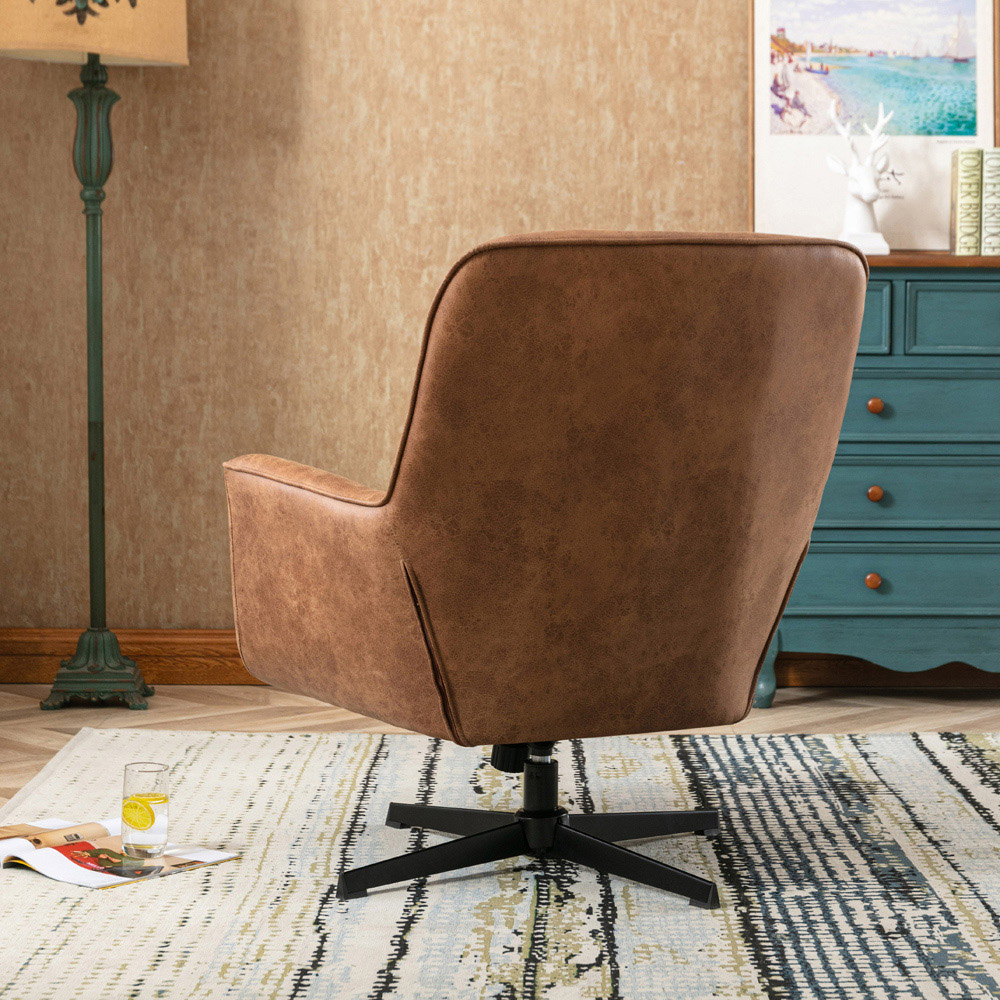 Galway Saddle Tan Swivel Chair Image 4