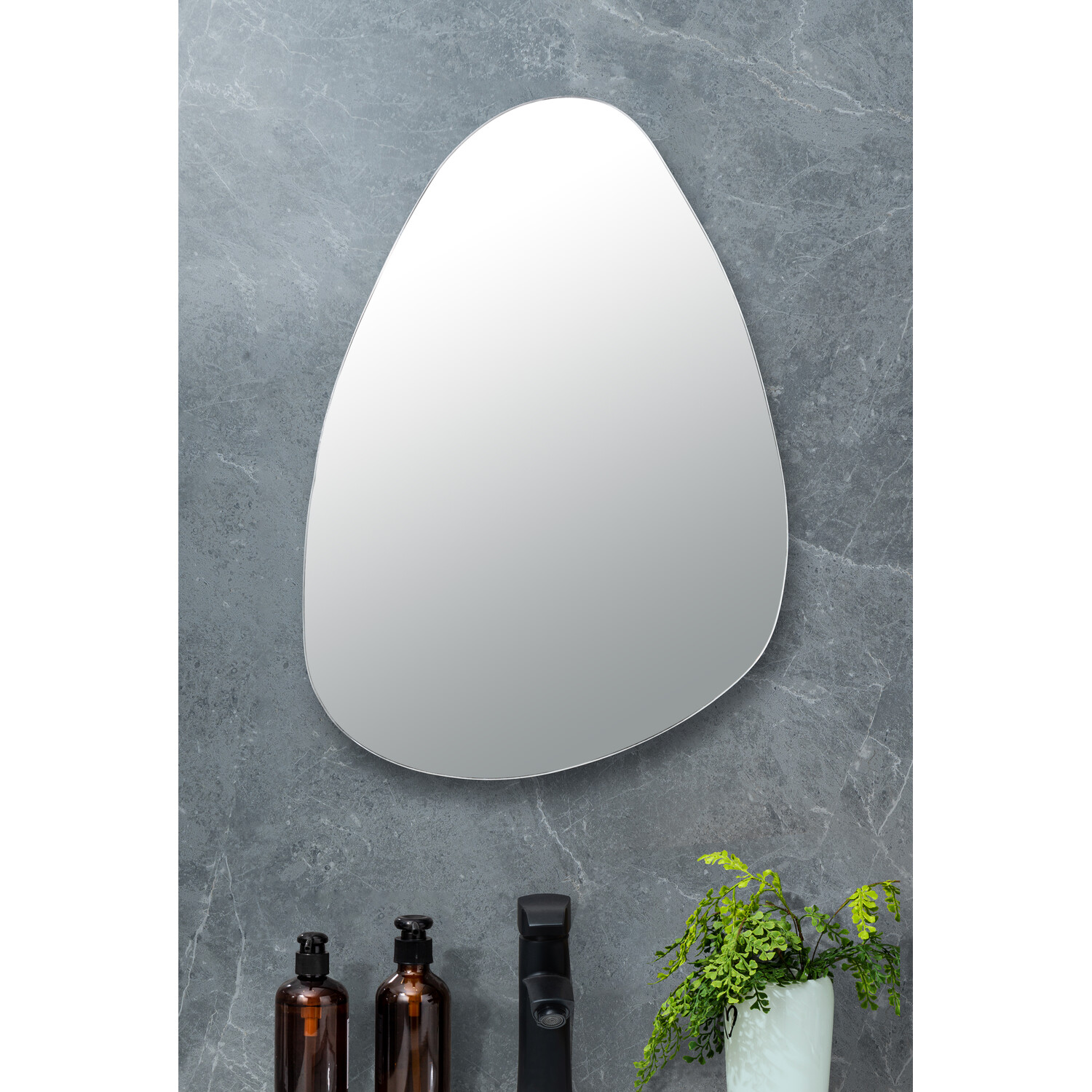 Atlanta Teardrop Bathroom Mirror 70 x 50cm Image 3