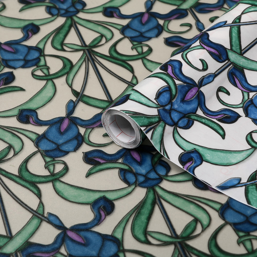 d-c-fix Minster Blue Stained Glass Window Sticky Back Plastic Vinyl Wrap Film 45cm x 2m Image 3