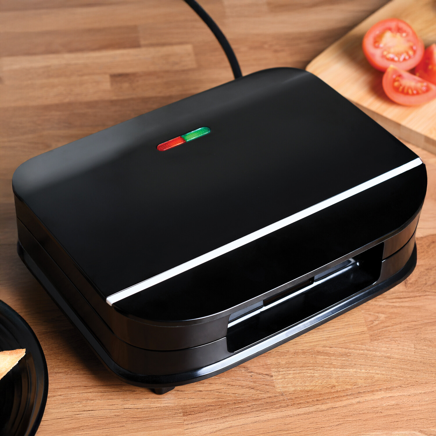 MY Black 2 Slice Sandwich Toaster Black Image 3