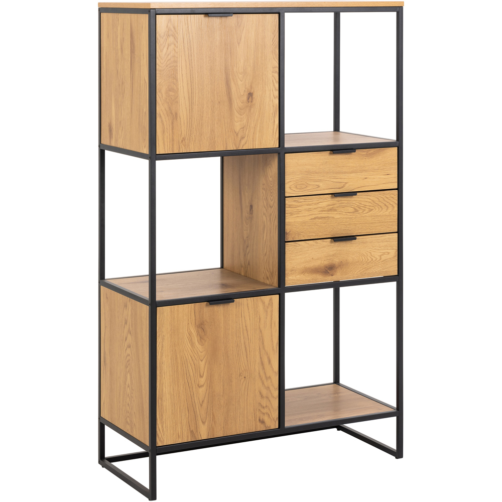 Furniture To Go Swindon Black 2 Door 3 Drawer 3 Shelf Bookcase Image 9