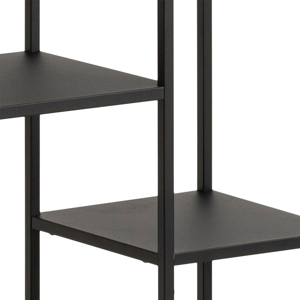 Furniture To Go Newcastle Matt Black 6 Shelf Asymmetrical Bookcase Image 8