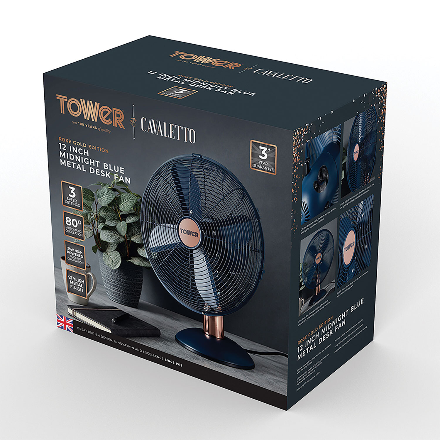 Tower Cavaletto Desk Fan 12 inch Image 8