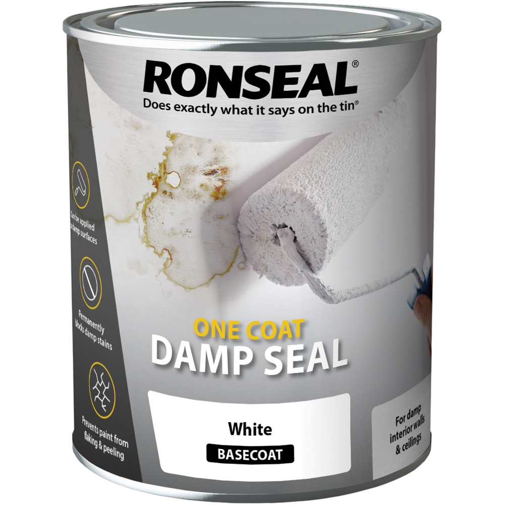 Ronseal One Coat Damp Seal White Matt Anti Mould Paint 750ml Image 2