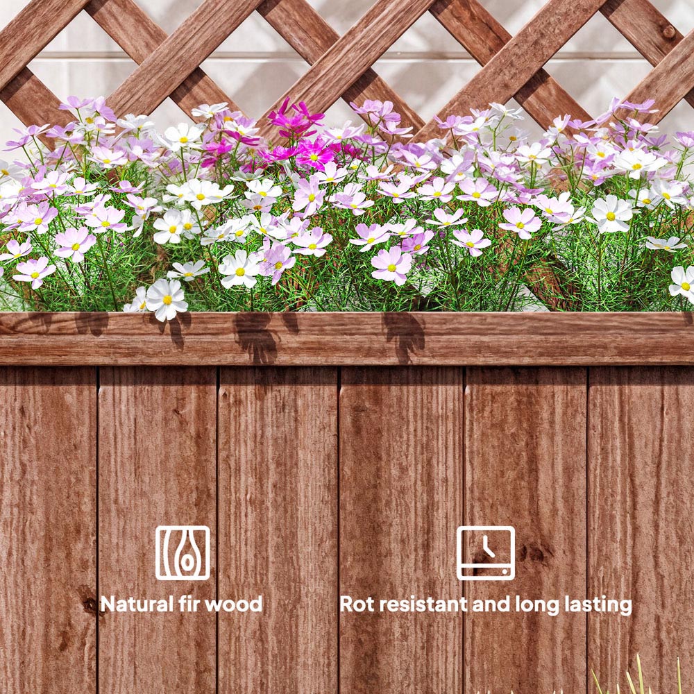 Outsunny Garden Planter Topped Trellis Image 7