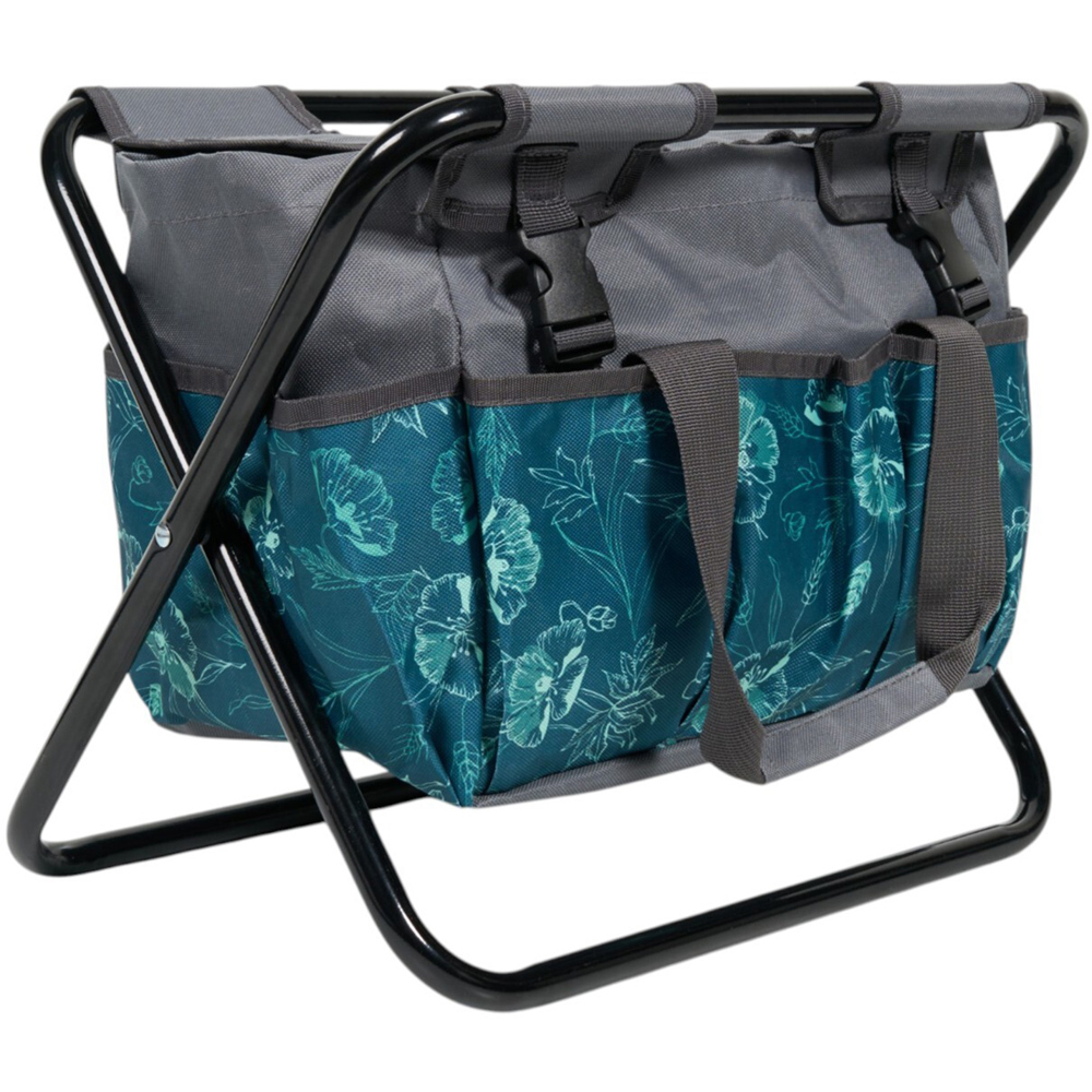 Folding Garden Stool with Storage Image 2