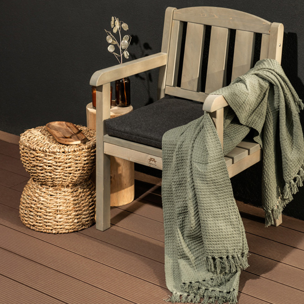AMATA Ungurs Grey Wooden Garden Chair Image 5
