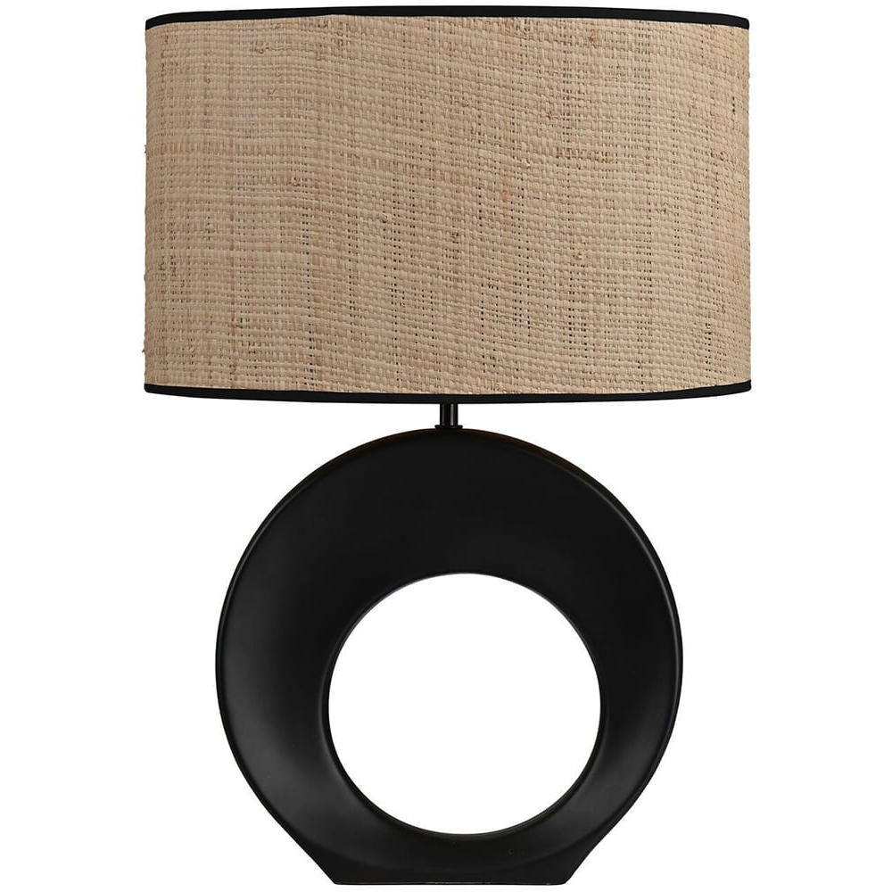 Colson Table Lamp - Black and Natural Image 1
