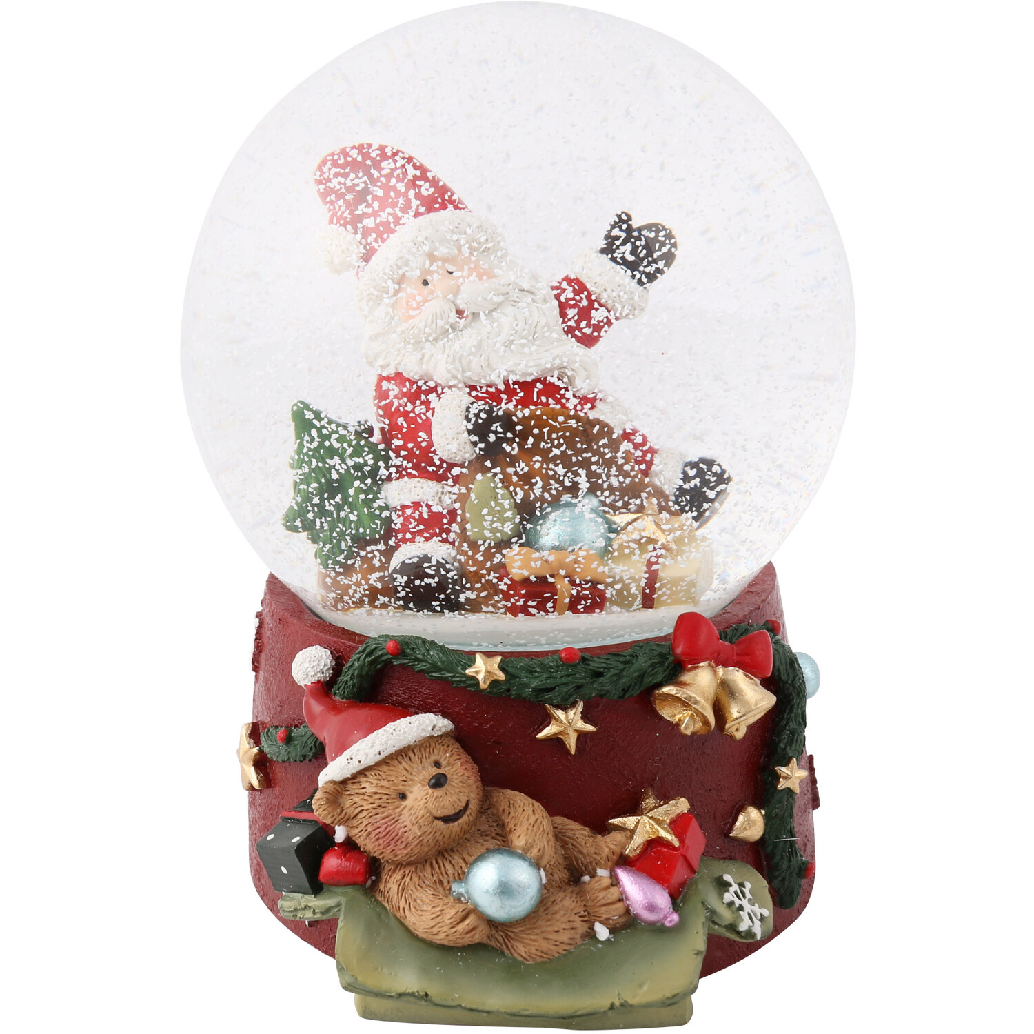 Musical Traditional Santa Snowglobe Image 4