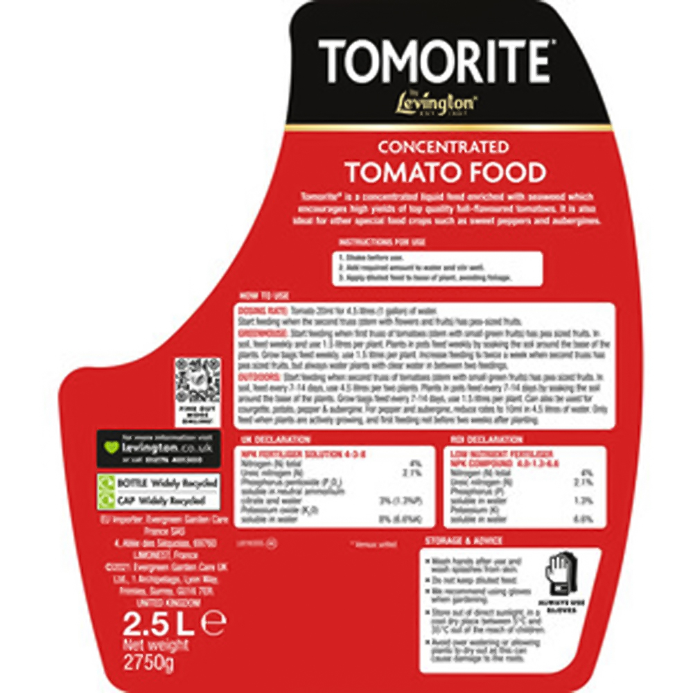 Levington Tomorite Concentrated Liquid Tomato Food 2.5L Image 2