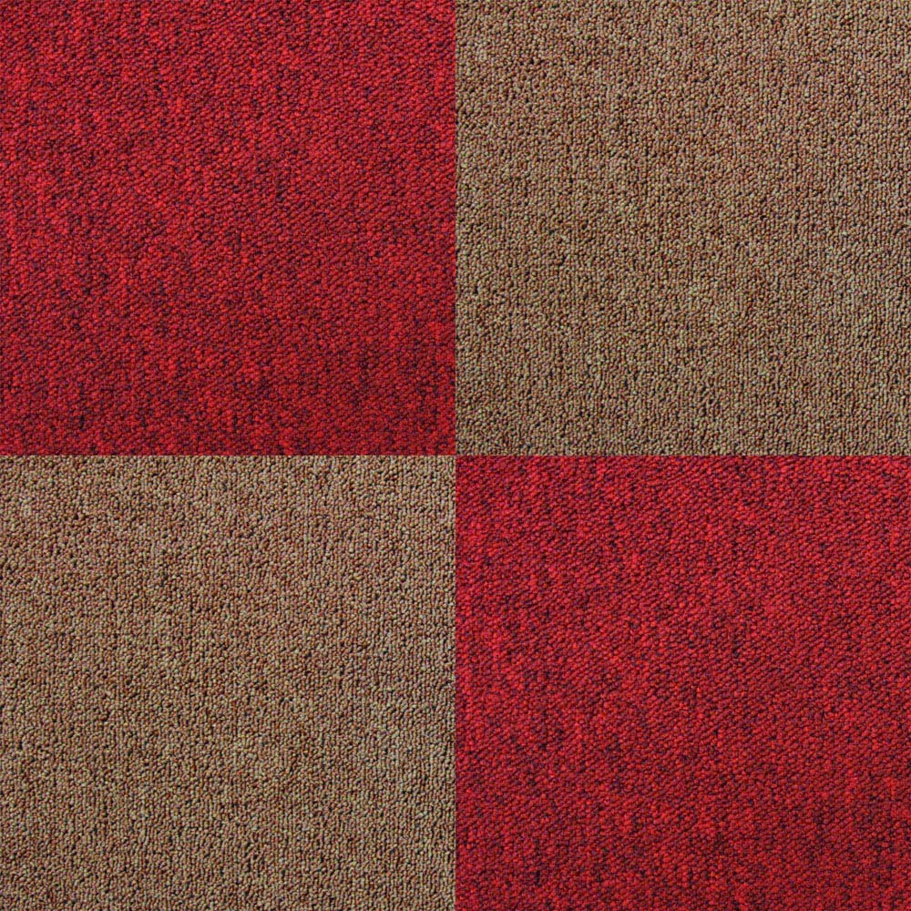 MonsterShop Scarlet Red and Sand Carpet Tile 40 Pack Image 4