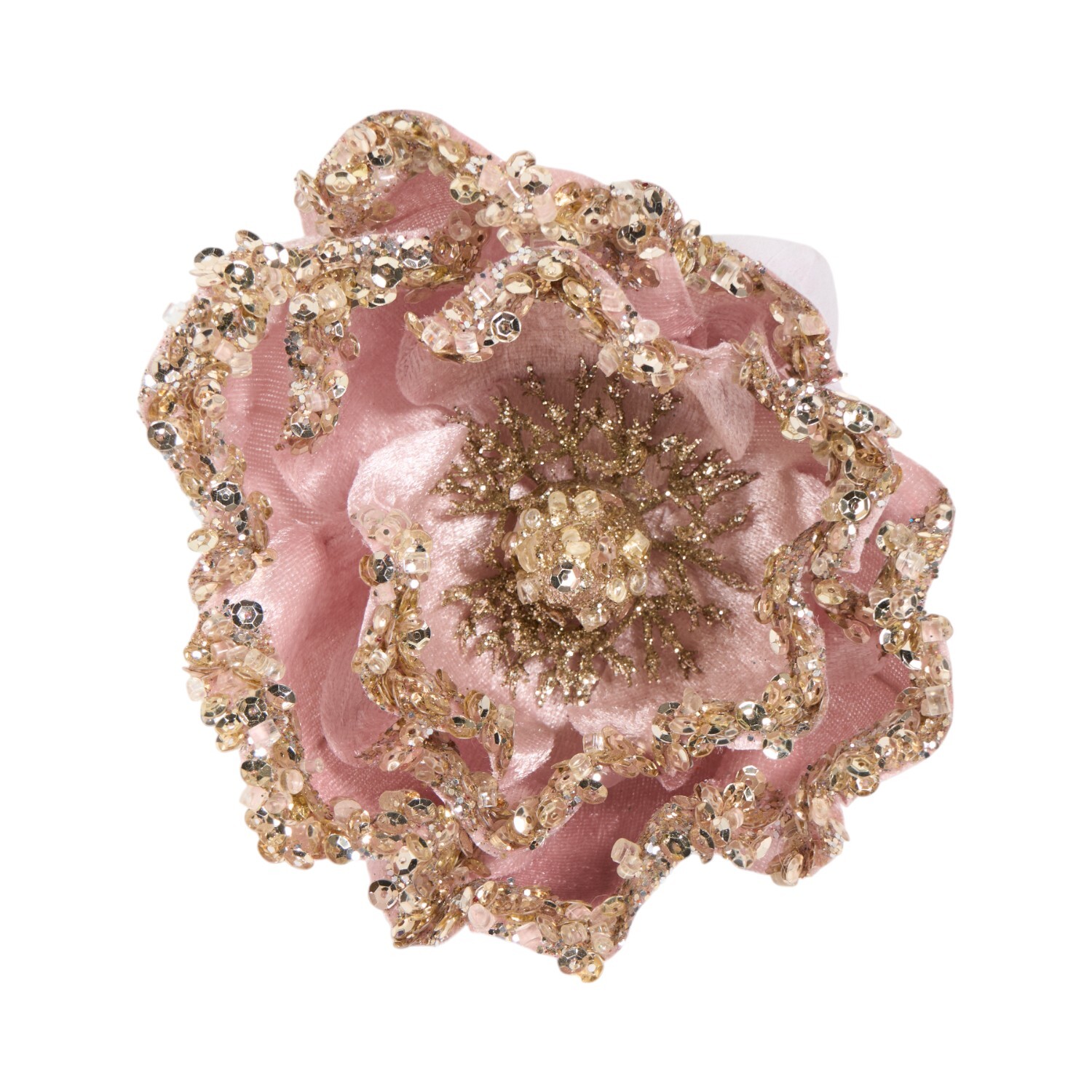 Blush Glitter Magnolia Pick Image 9