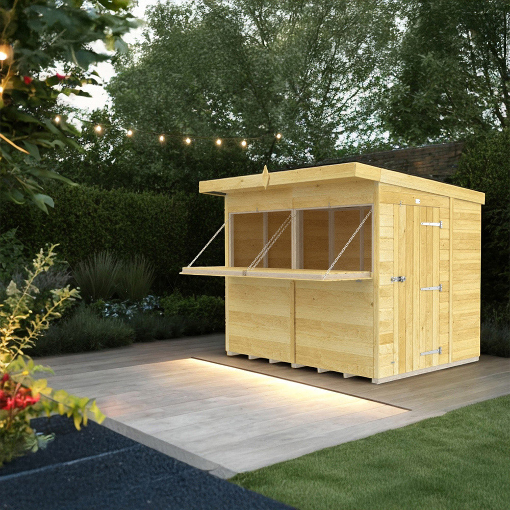 DIY Sheds 8 x 6ft Single Door Pressure Treated Tongue and Groove Timber Outdoor Bar Shed Image 5