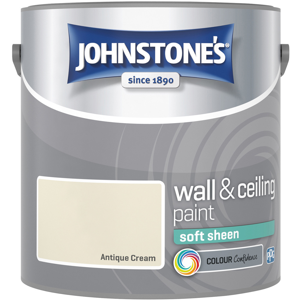 Johnstone's Walls & Ceilings Antique Cream Soft Sheen Paint 10L Image 2