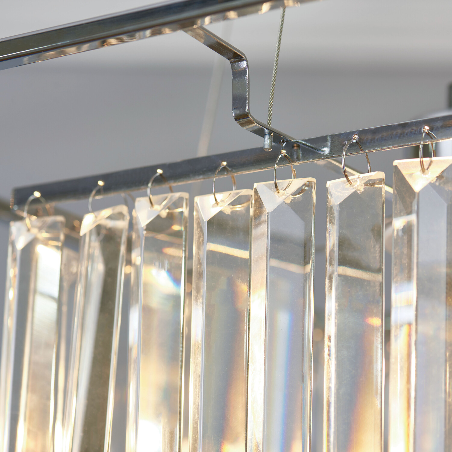 Esme Chrome Cube Crystal Ceiling Light Image 4