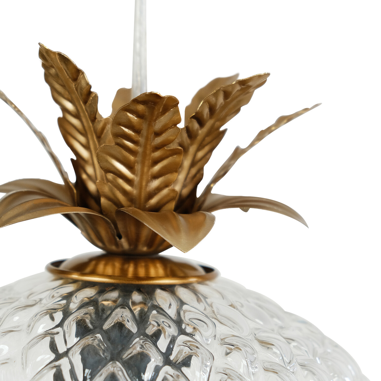 Pineapple Electrical Fitting - Clear and Gold Image 5