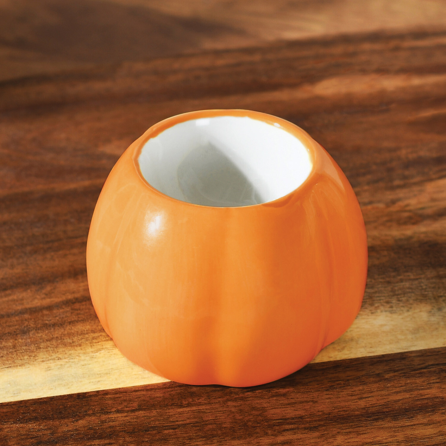 Set of 2 Pumpkin Egg Cups Orange Image 4