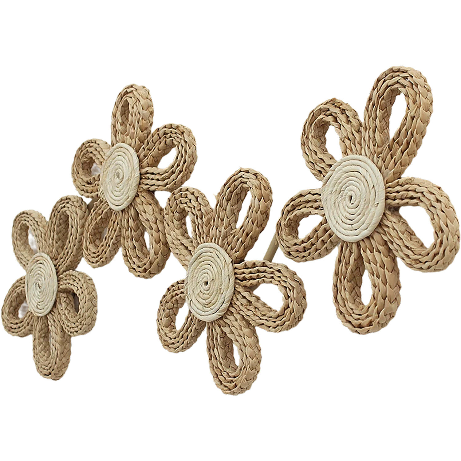 Woven Trailing Flower Art - Brown Image 3