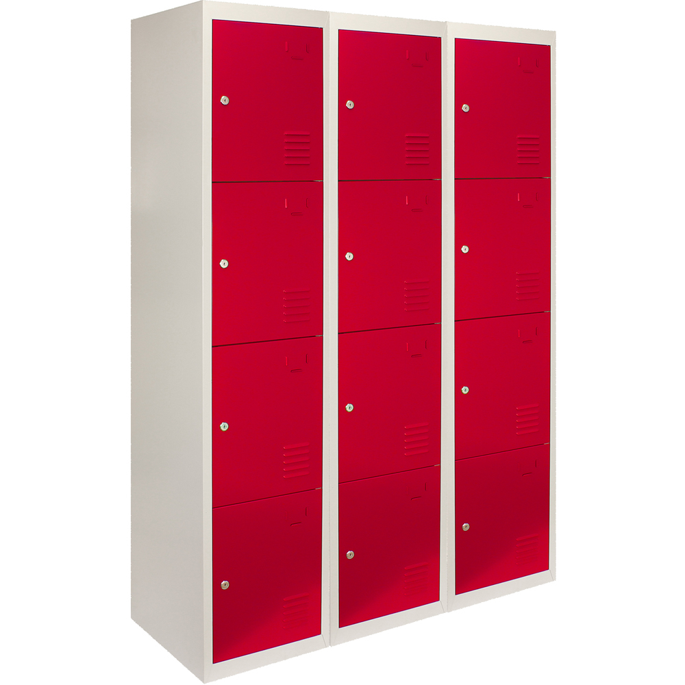 Monstershop 4 Door Red Metal Storage Locker Image 5