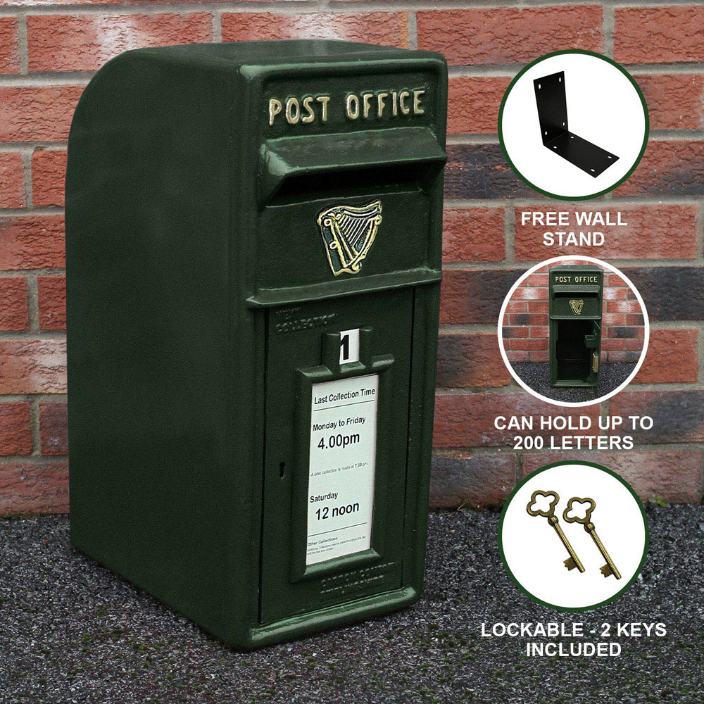 MonsterShop Green Irish Post Box | Wilko
