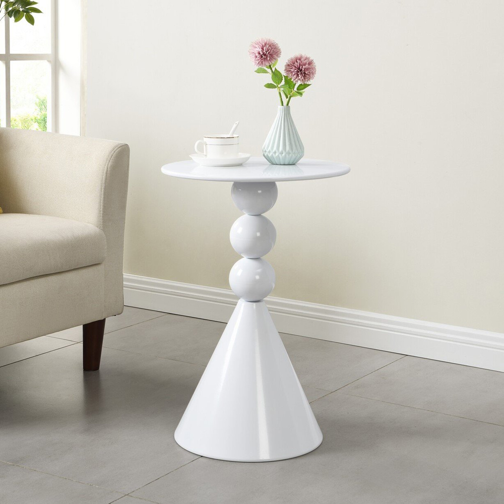 Geometric Side Table - White Image 3
