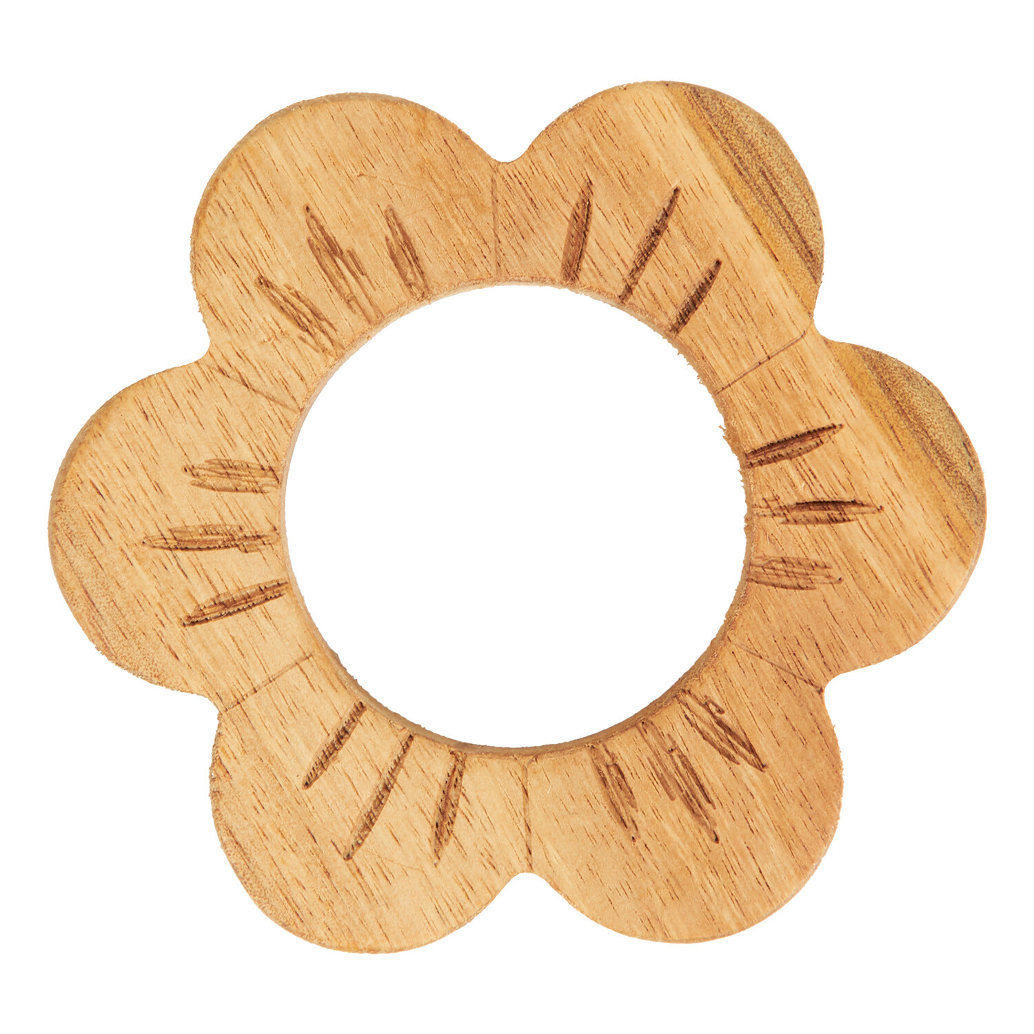 Pack of 2 Acacia Flower Napkin Rings - Brown Image 5