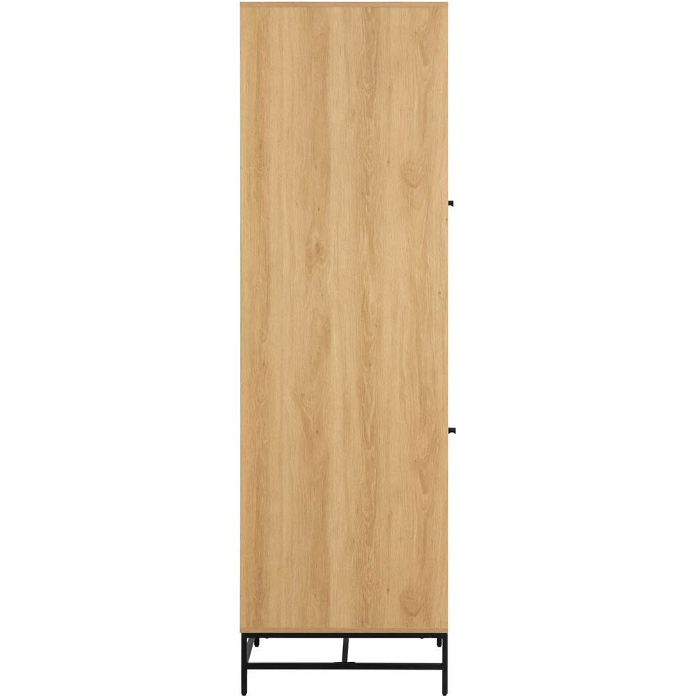Furniture To Go Albany Oak and Black 2 Door Wardrobe Image 3