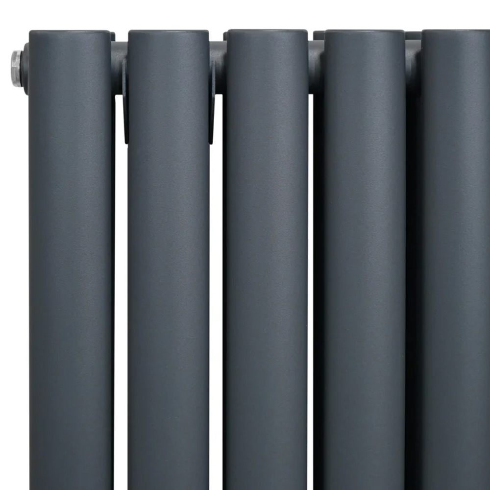 Monster Shop 2797BTU Anthracite Grey Oval Column Radiator 1600 x 240mm Image 4
