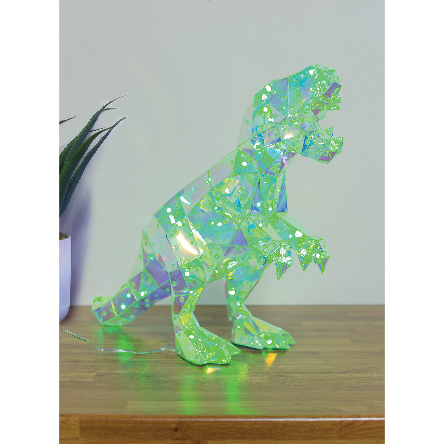 Crystal Effect Iridescent Dinosaur Light - Blue Image 4
