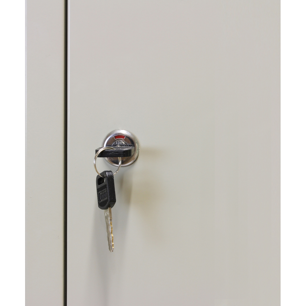 MonsterShop 3 Door Grey Metal Storage Locker Image 5