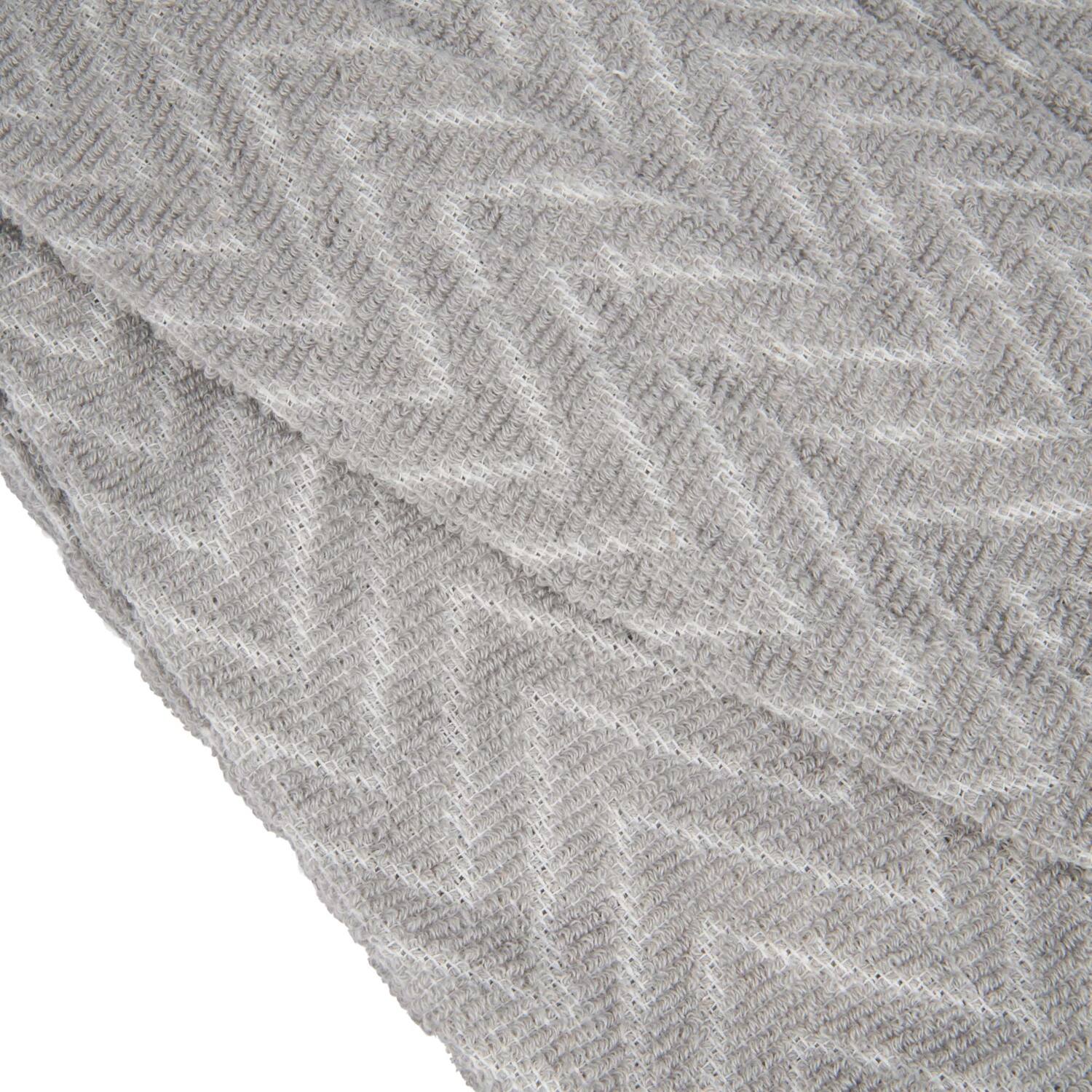 Pack of 2 Essentials Zigzag Terry Tea Towels - Grey Image 2